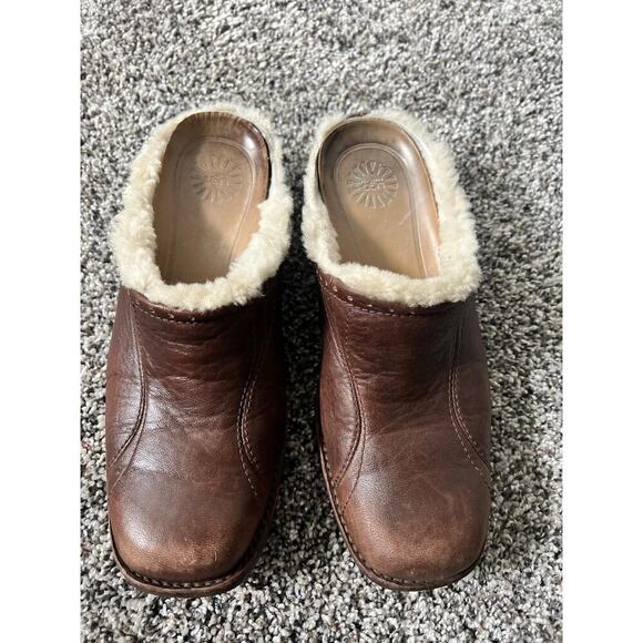 UGG Australia "langford" brown shearline mule women's size 7 - Picture 3 of 6